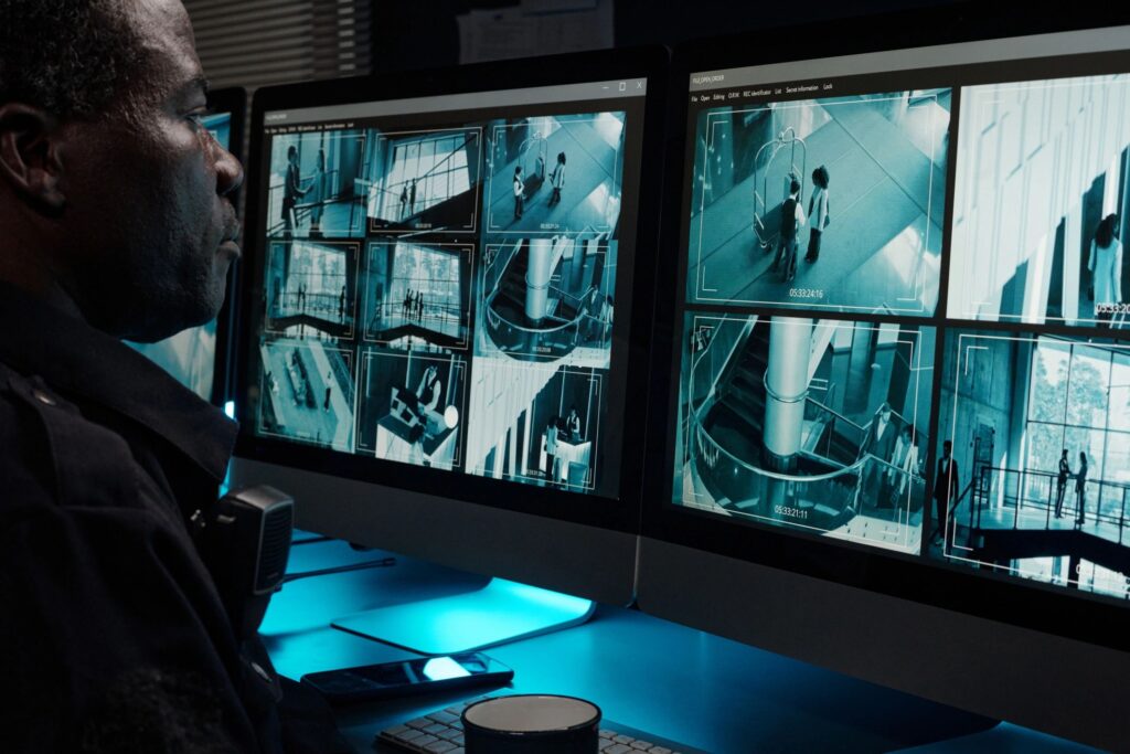 modern security technology business office surveillance